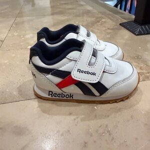 Reebok Kids White, Black, and Red Sneakers